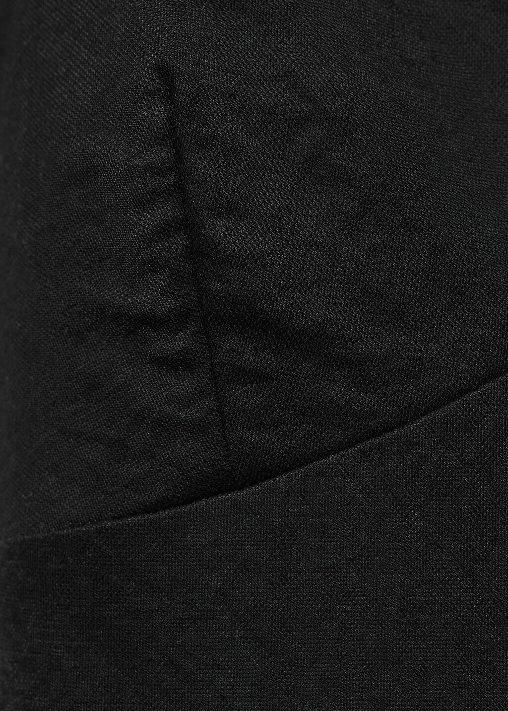 Black Long Dress With Bow Neckline, , large image number 4