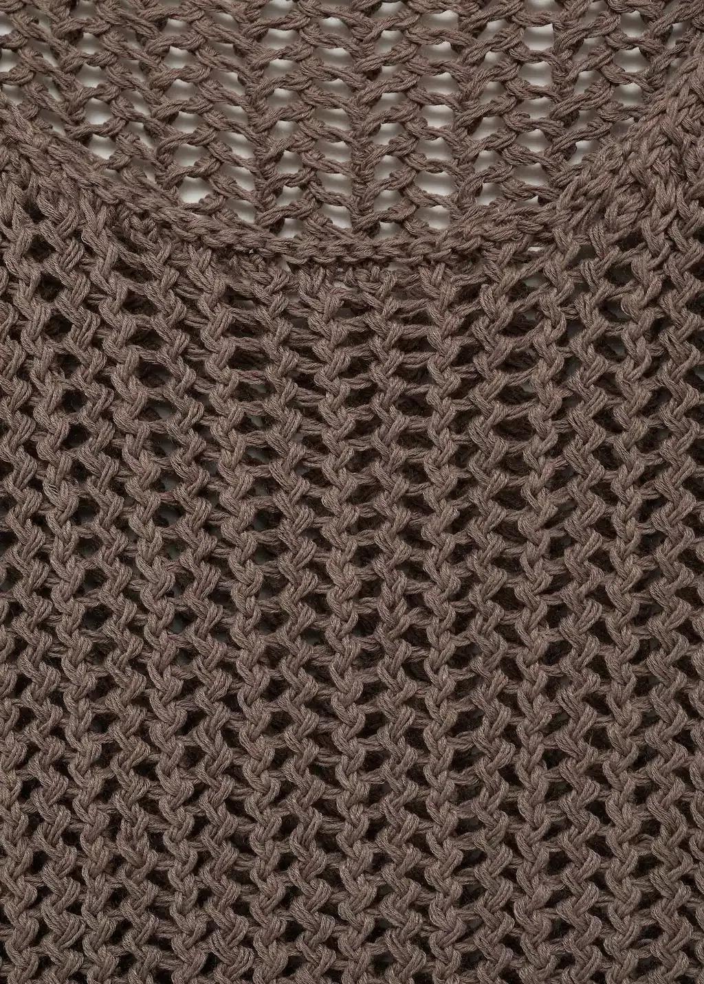 MEDIUM BROWN Crochet top with straps, Medium Brown, large image number 1