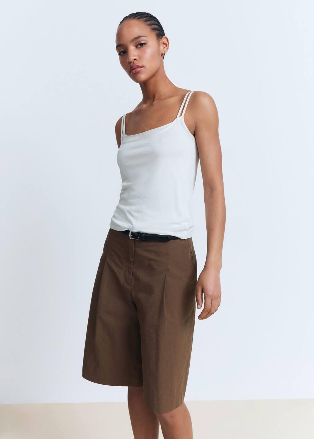 BROWN Cotton suit bermuda shorts, , large image number 1