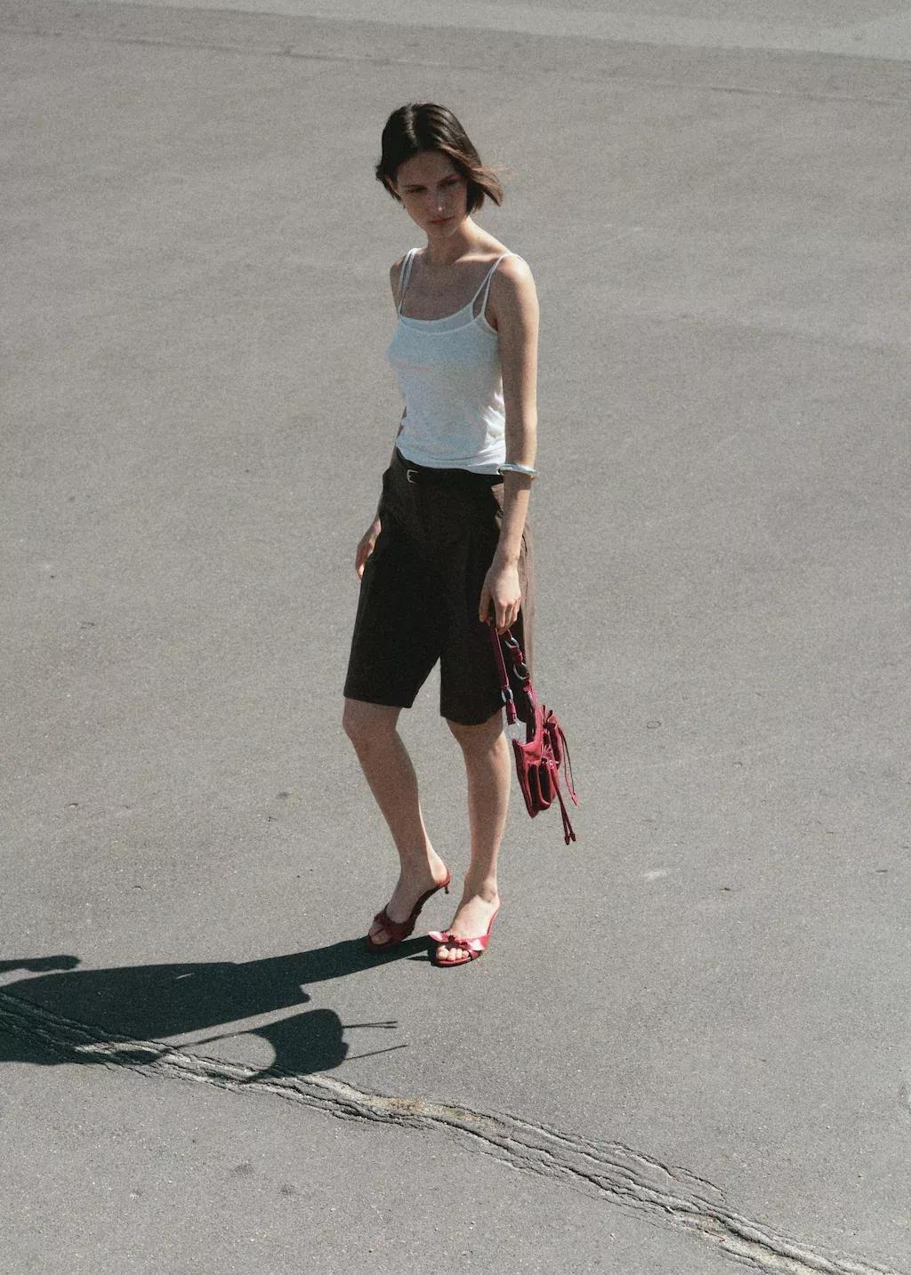 BROWN Cotton suit bermuda shorts, Brown, large image number 5