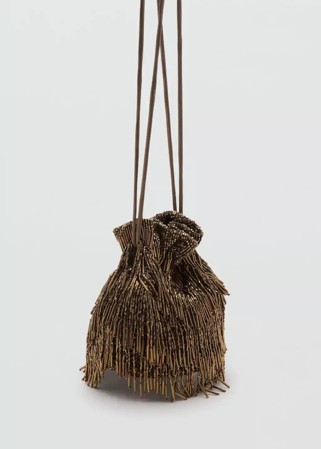 BEIGE - KHAKI Beaded handbag, Beige - Khaki, large image number 0