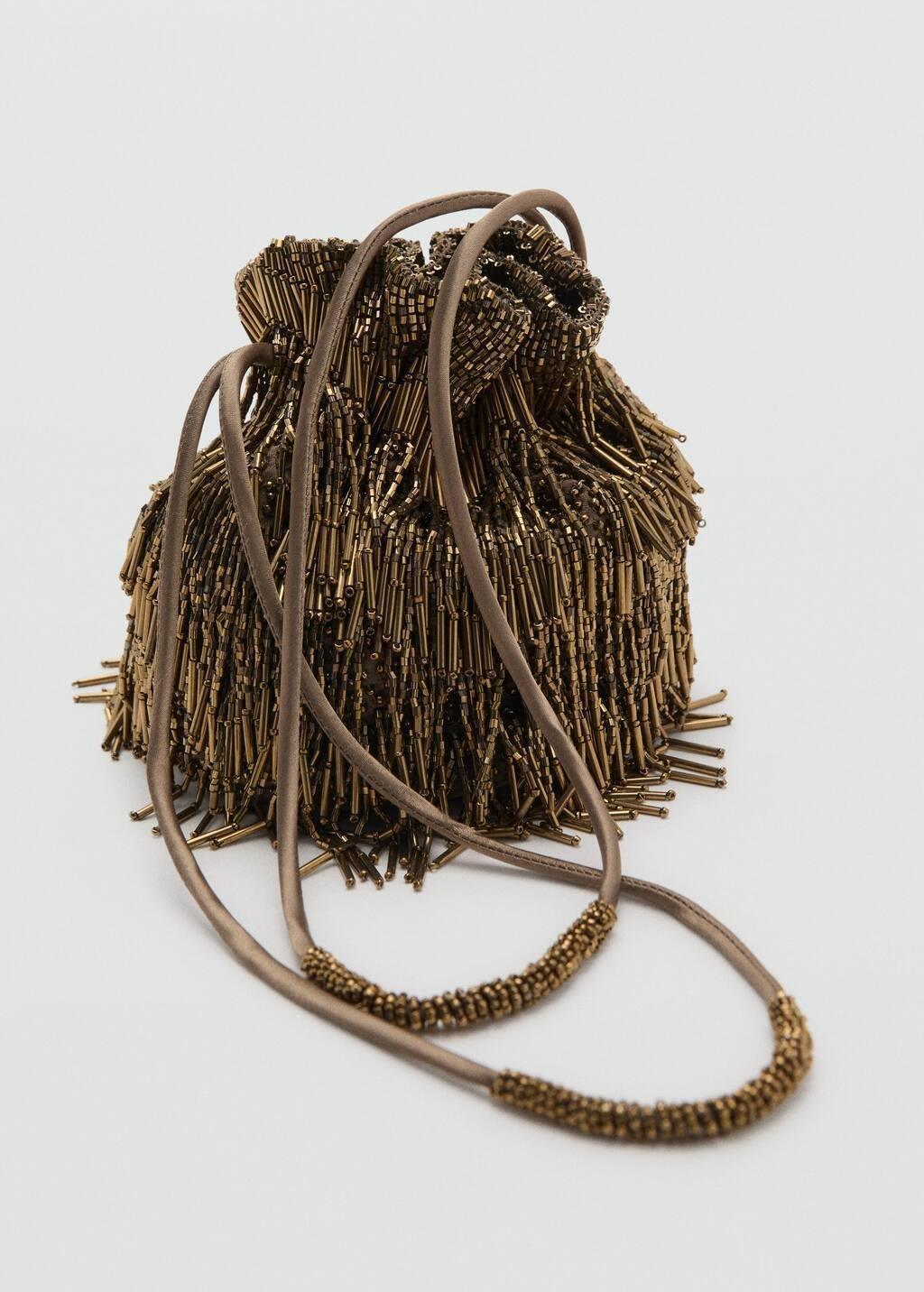 BEIGE - KHAKI Beaded handbag, Beige - Khaki, large image number 2