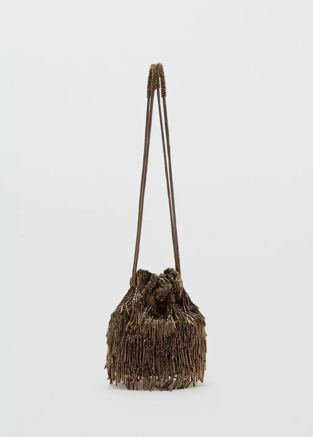 BEIGE - KHAKI Beaded handbag, Beige - Khaki, large image number 3