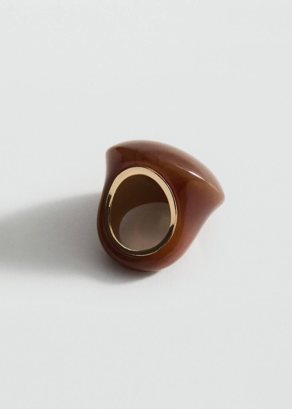 Brown Resin Maxi Ring, , medium