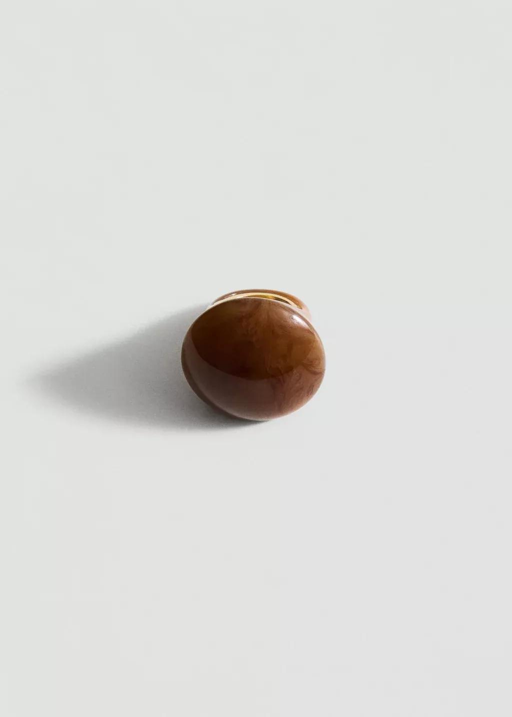 Brown Resin Maxi Ring, , large image number 2