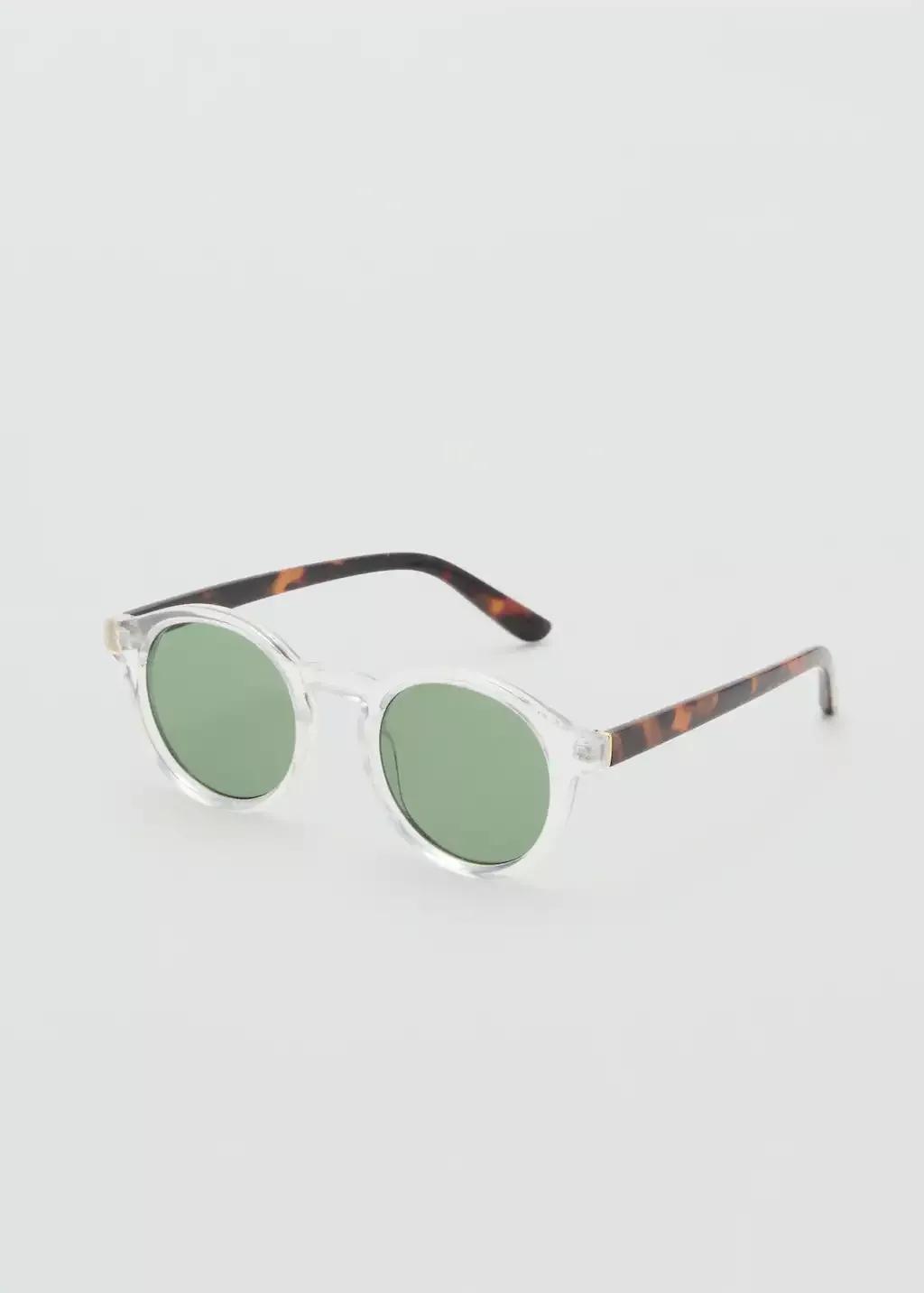 White Semi-Transparent Frame Sunglasses, , medium