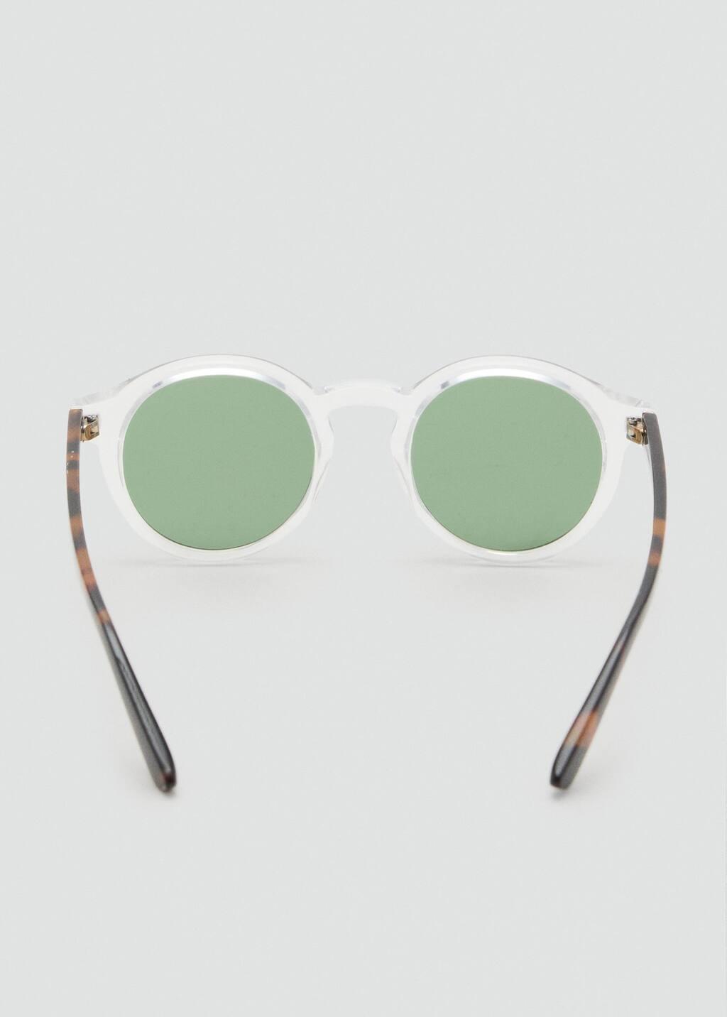 White Semi-Transparent Frame Sunglasses, White, large image number 1