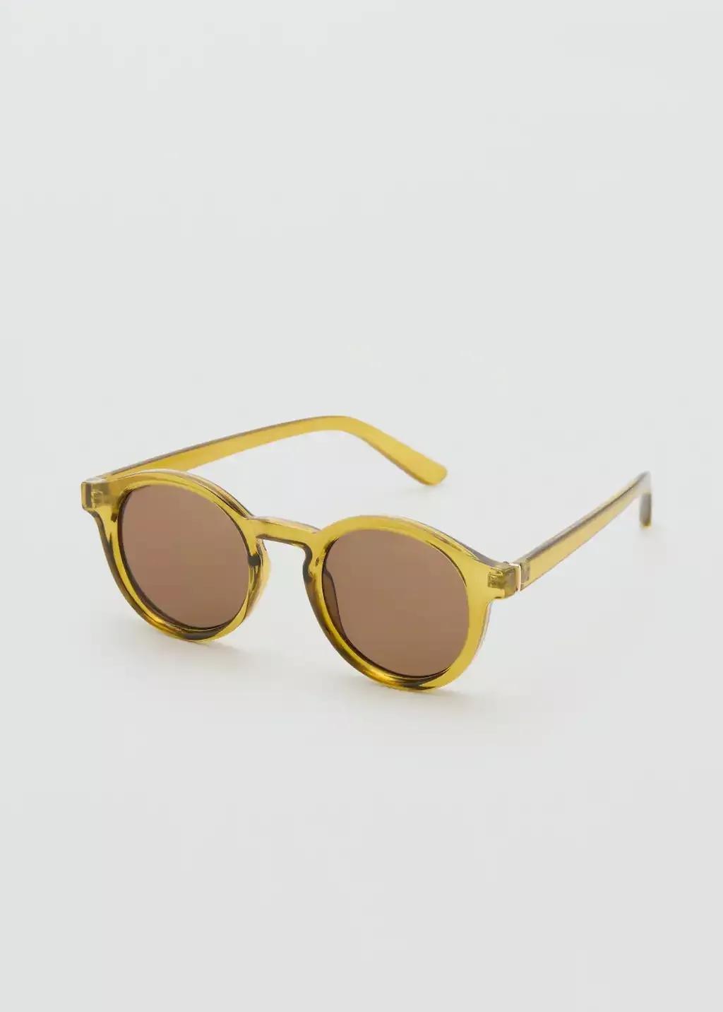 Yellow Semi-Transparent Frame Sunglasses, , medium