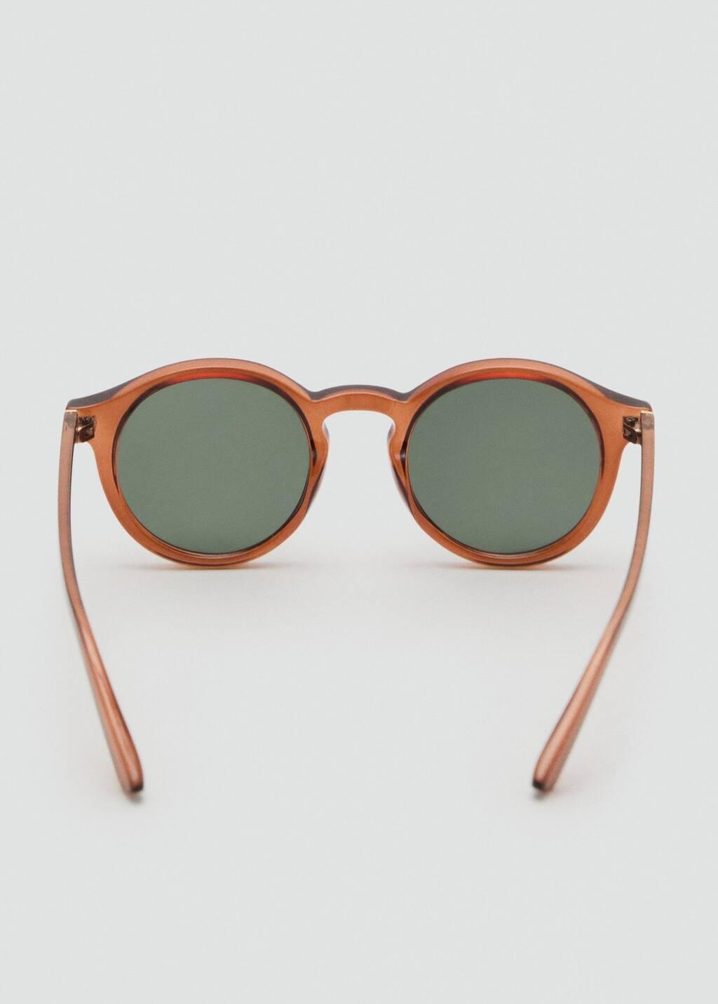 Brown Semi-Transparent Frame Sunglasses, Dark Brown, large image number 1
