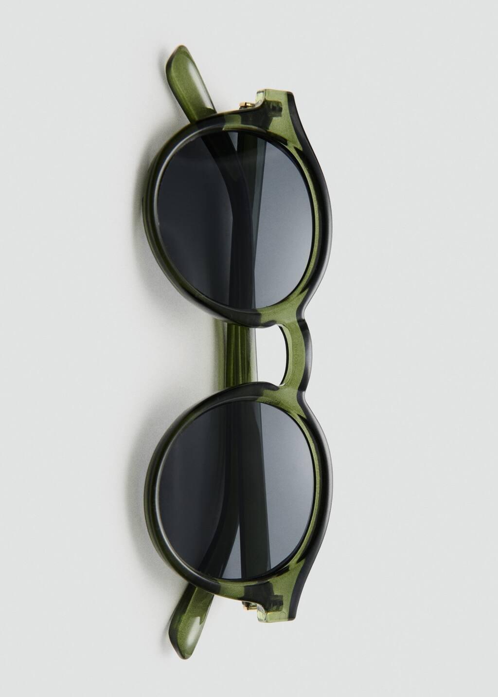 Khaki Semi-Transparent Frame Sunglasses, Beige - Khaki, large image number 2