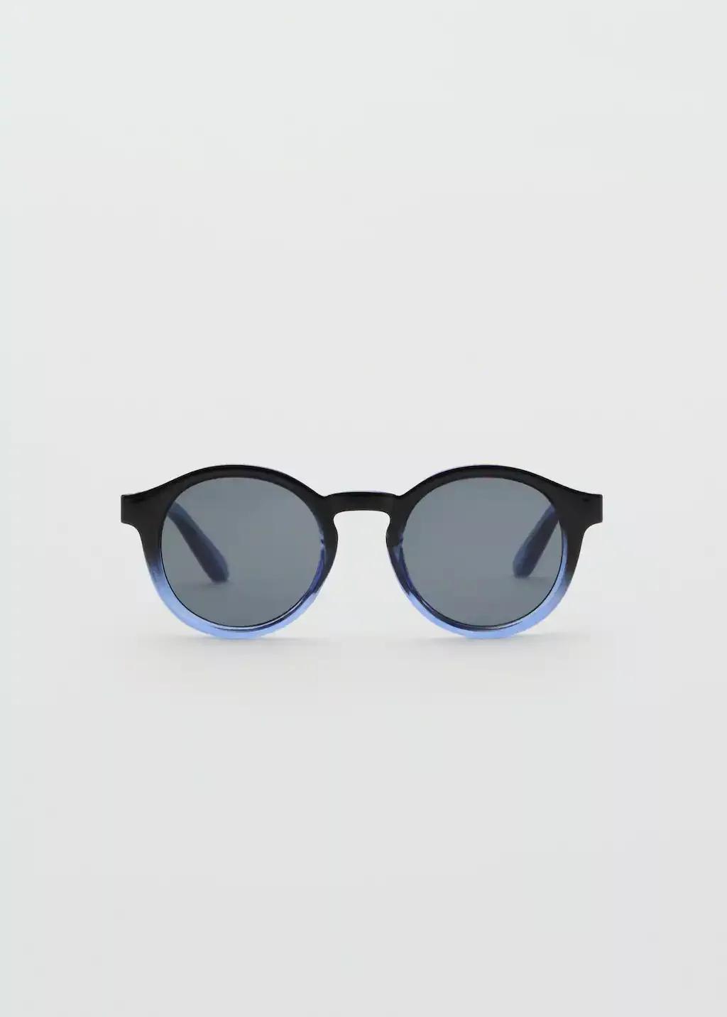 Navy Semi-Transparent Frame Sunglasses, Navy, large image number 3