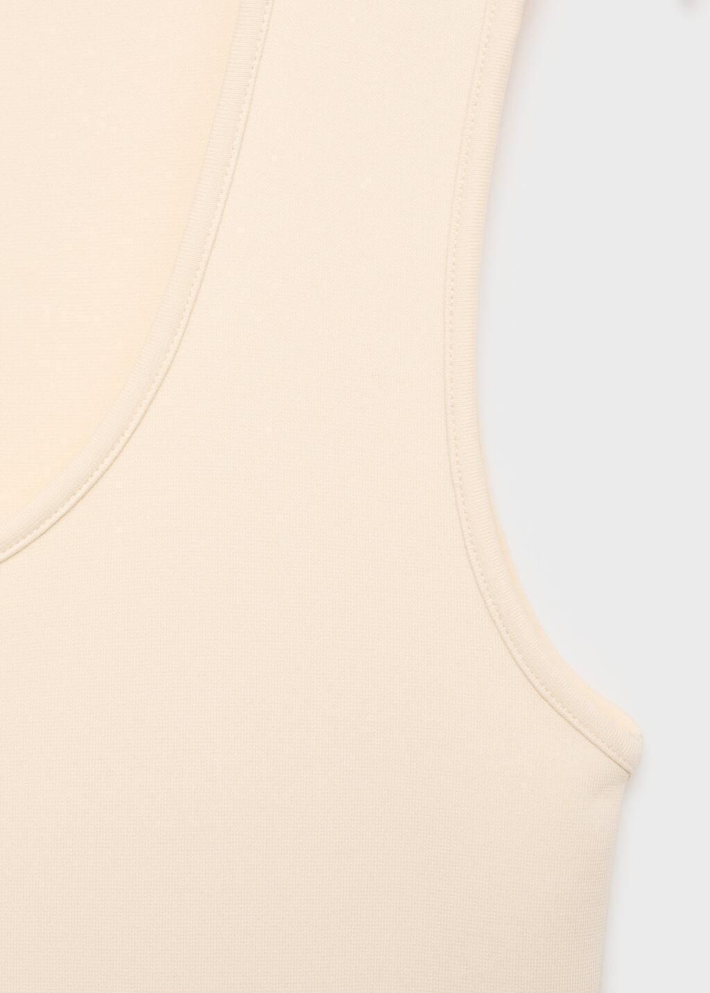 LIGHT BEIGE Fitted midi-dress, , large image number 7