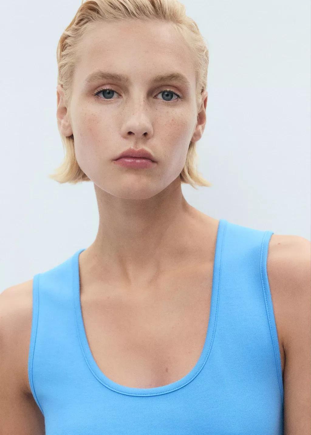 MEDIUM BLUE Fitted midi-dress, 0201_52, large image number 1