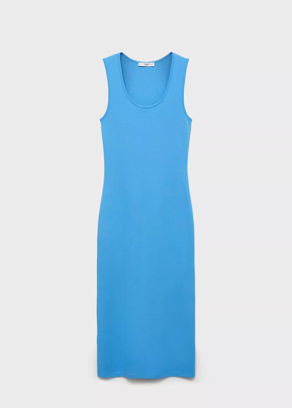 MEDIUM BLUE Fitted midi-dress, 0201_52, large image number 3