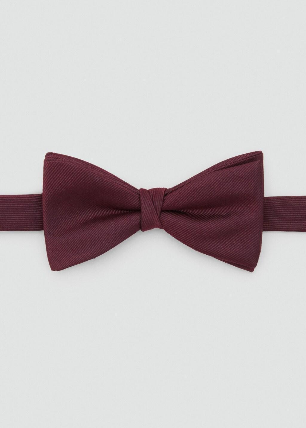 Burgundy Classic Bow Tie With Microstructure, Dark Red, large image number 6