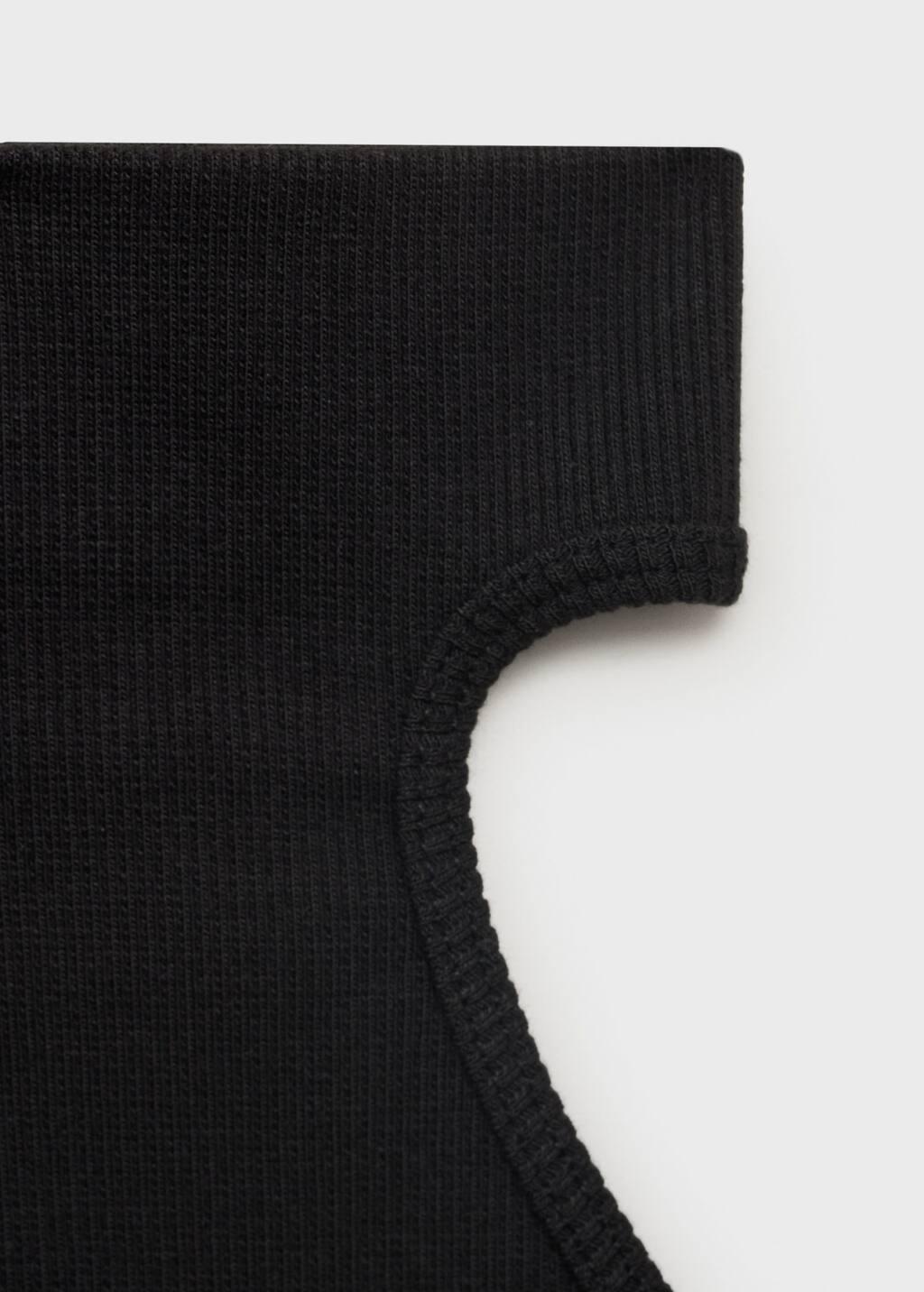 Black Knit Halter Top, , large image number 1