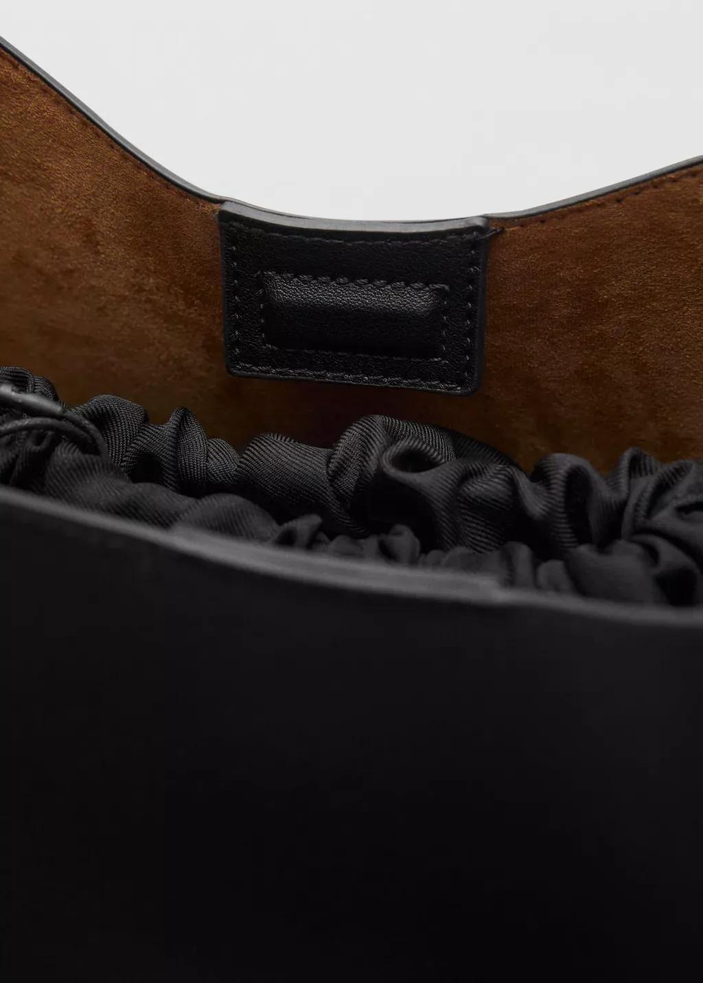 BLACK Shopper bag with buckle, 0201_99, large image number 2