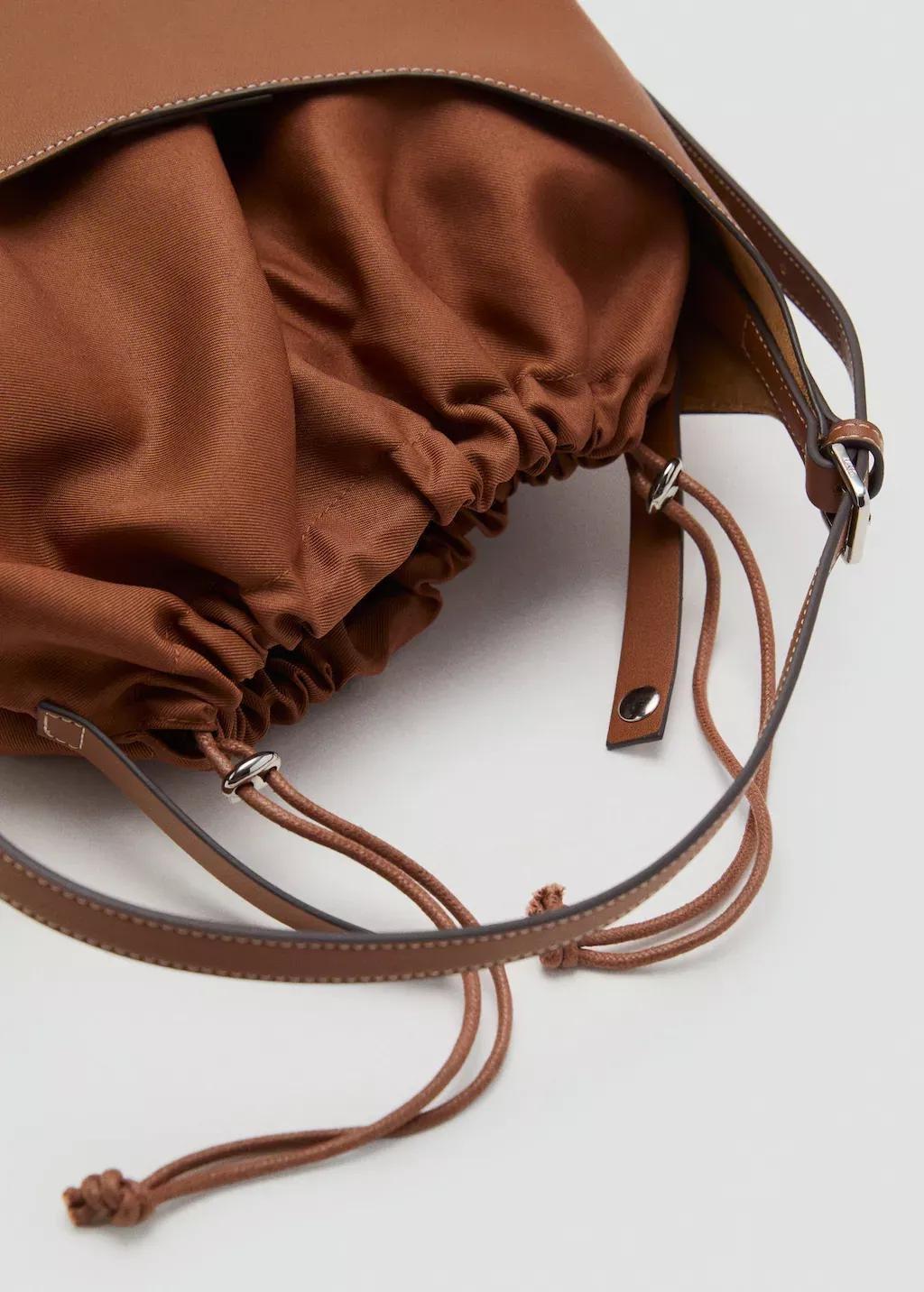 MEDIUM BROWN Shopper bag with buckle, 0201_CU, large image number 4