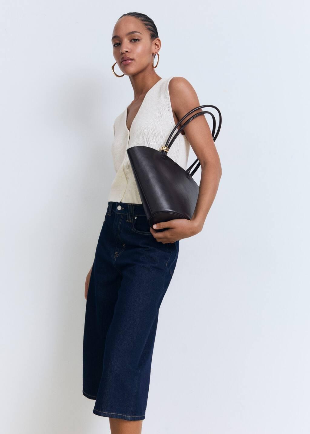 WHITE Openwork knitted waistcoat, White, medium