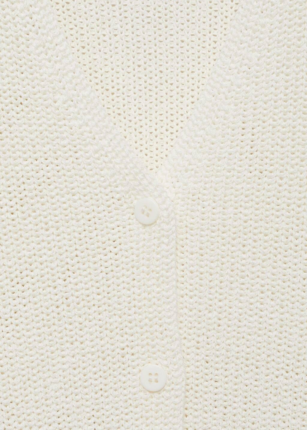 White Openwork Knitted Waistcoat, , large image number 4
