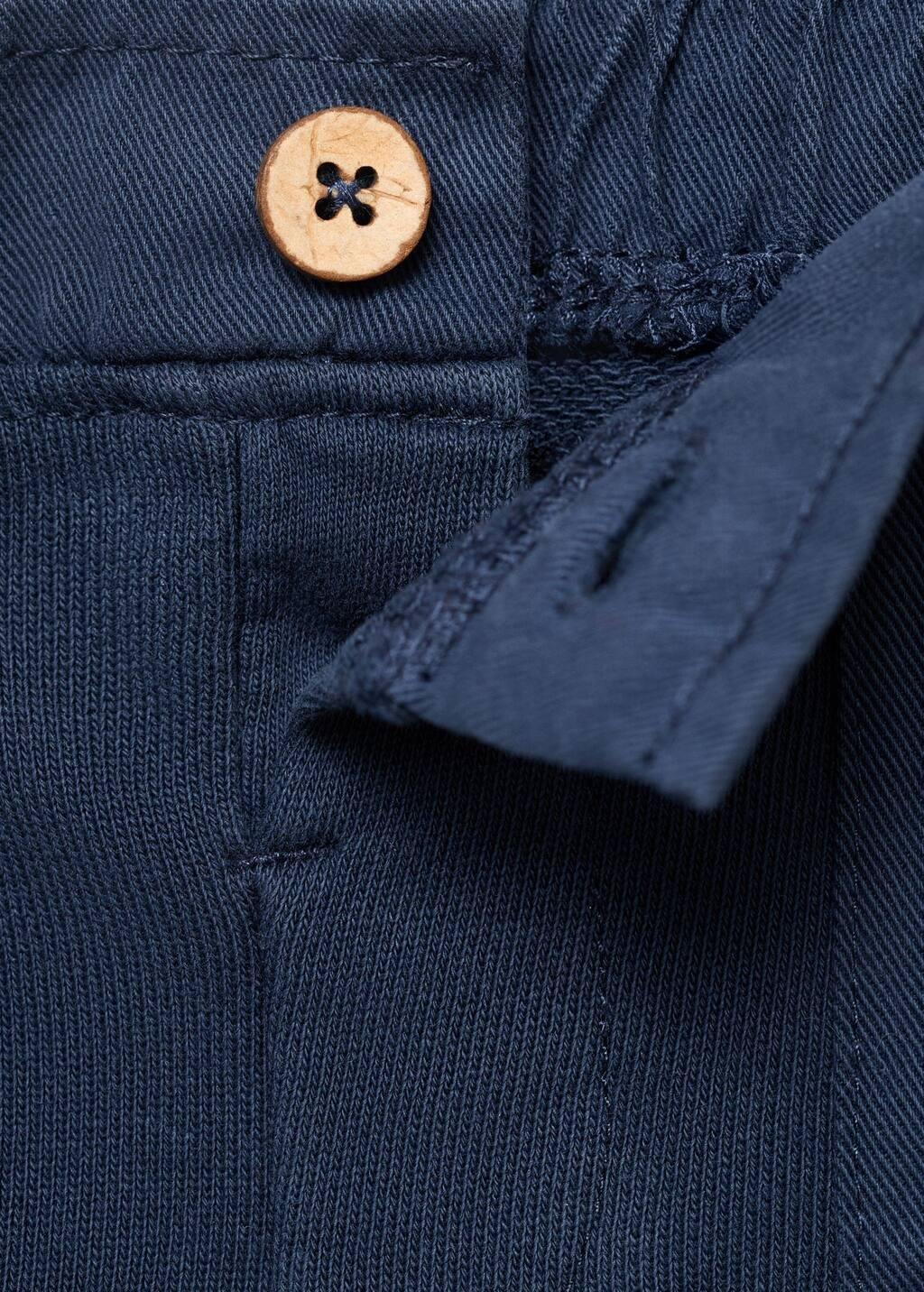 Navy Cotton Bermuda Shorts, , large image number 2