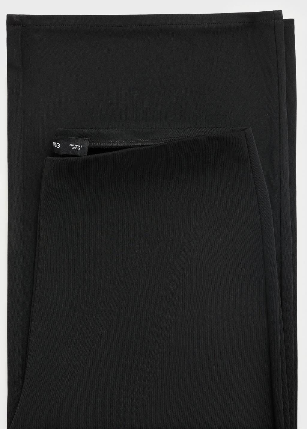 Black Straight Mid-Rise Trousers, , large image number 4
