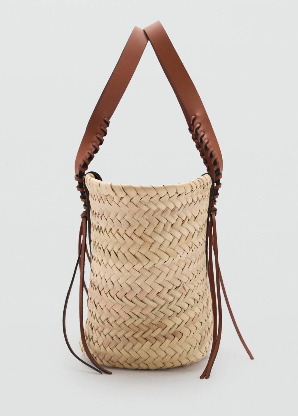 MEDIUM BROWN Natural fibre basket bag, Medium Brown, large image number 1