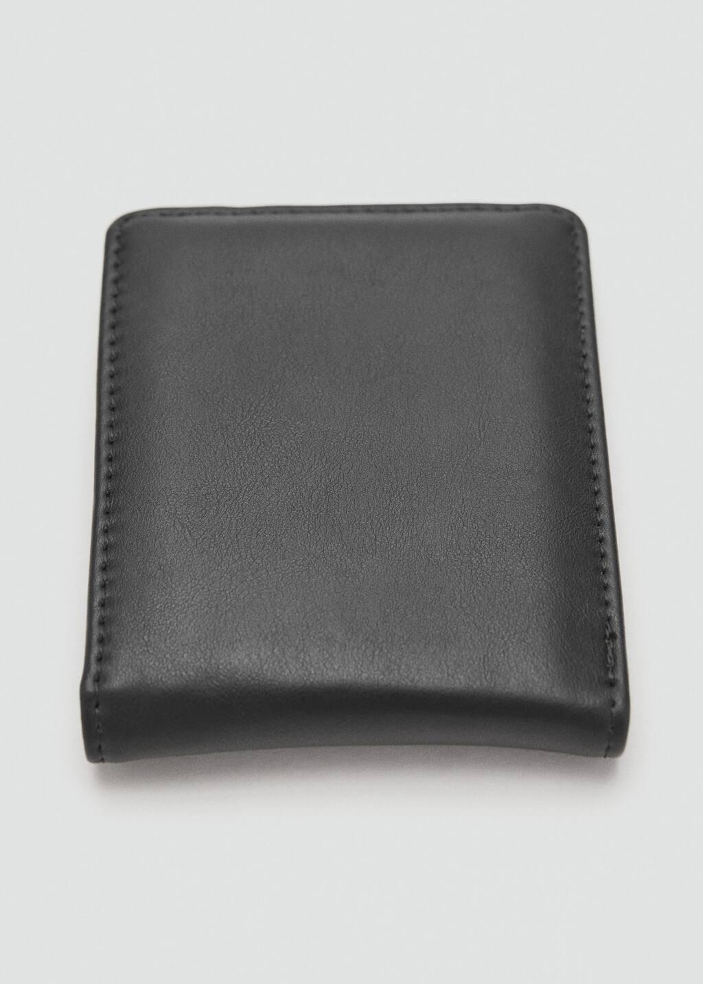 BLACK Anti-contactless card holder wallet, Black, medium