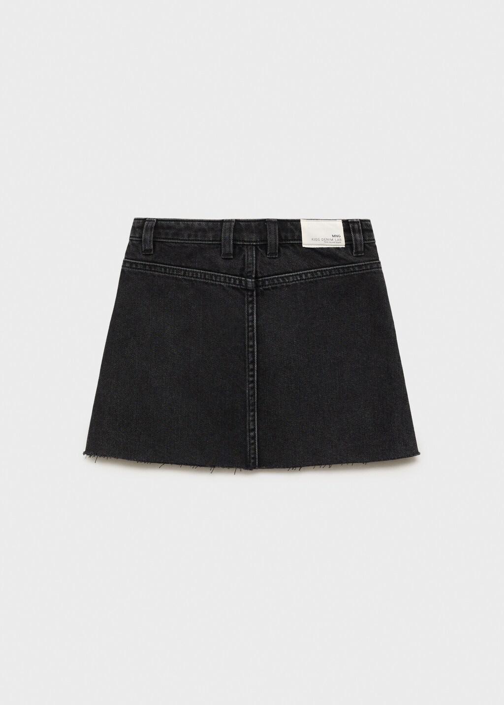 Grey Denim Short Skirt, Kids Girl, Open Grey, large image number 5