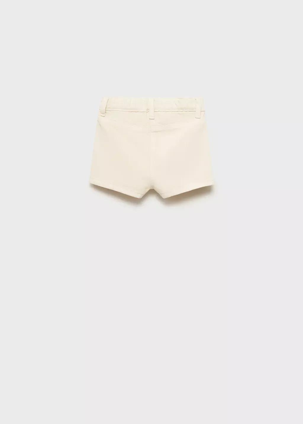 Beige Wrapped Denim Skort, , large image number 2
