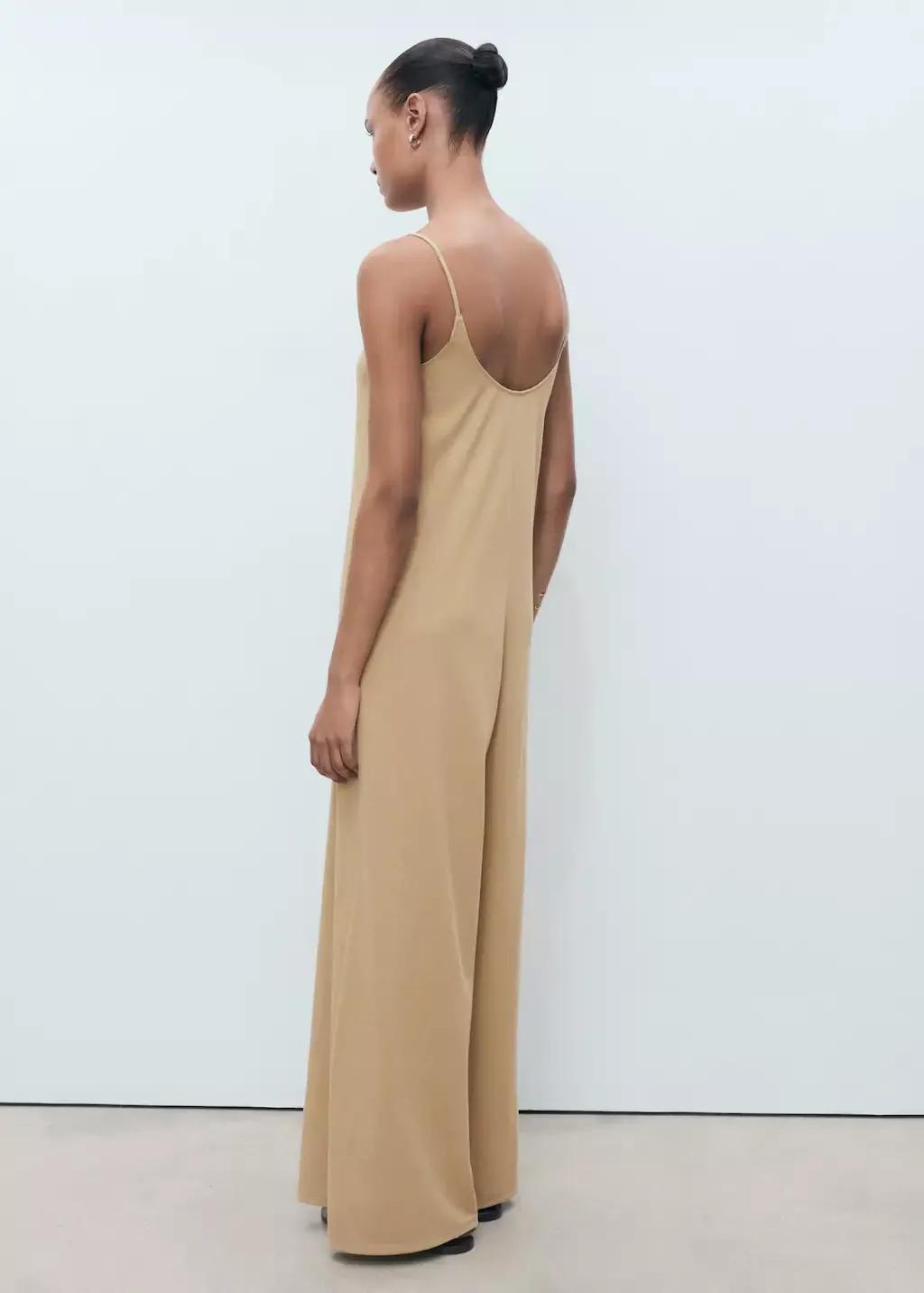 Brown Shift Long Jumpsuit, , large image number 5
