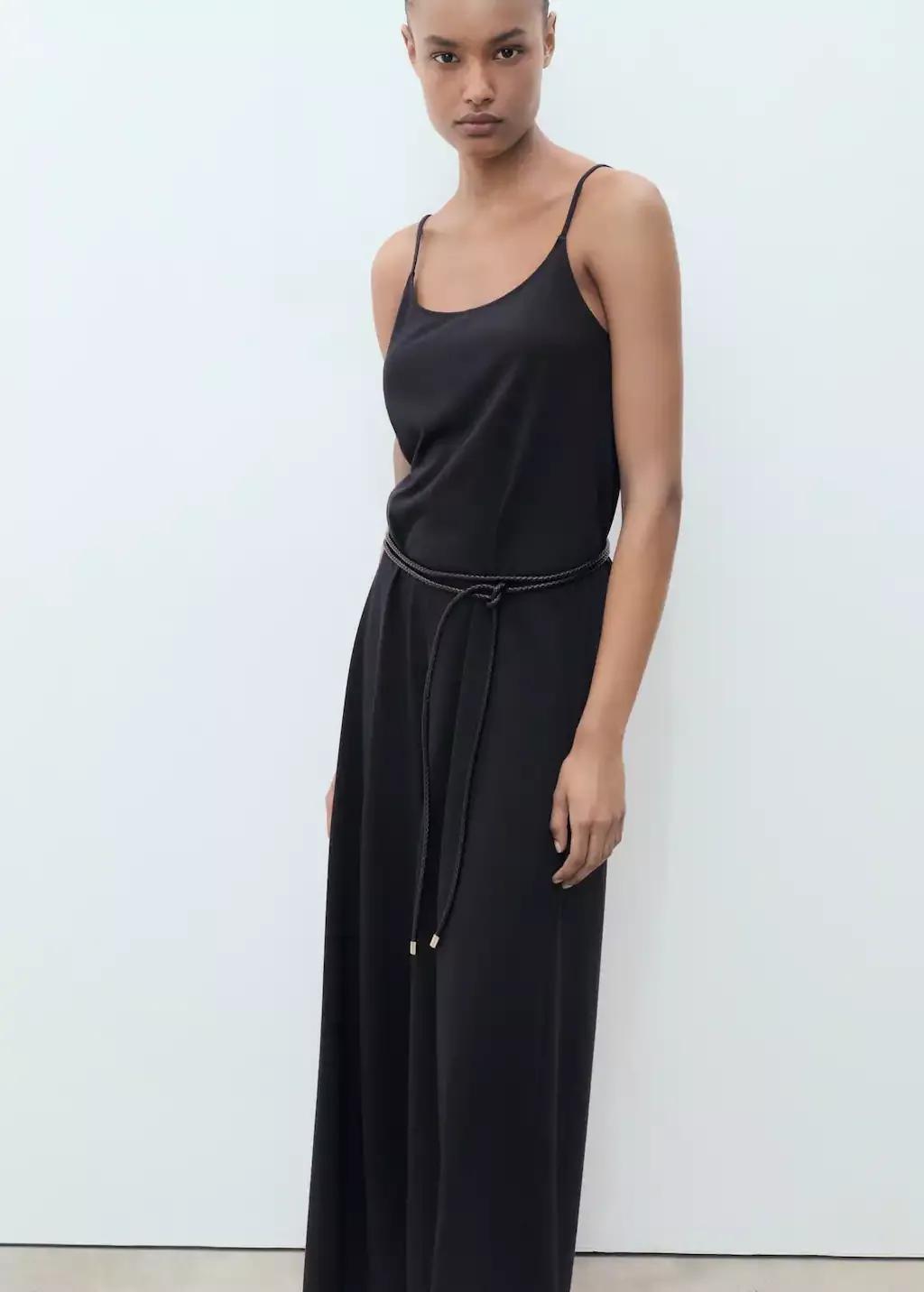 Navy Shift Long Jumpsuit, , large image number 0