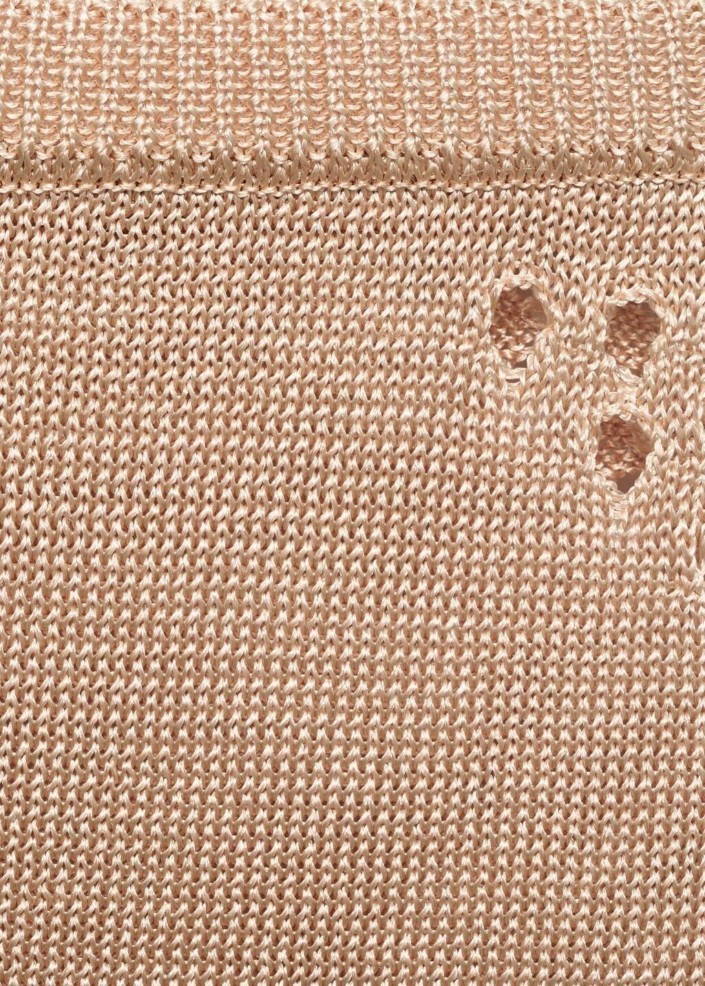 Gold Lurex Pencil Skirt With Openwork Details, , large image number 4