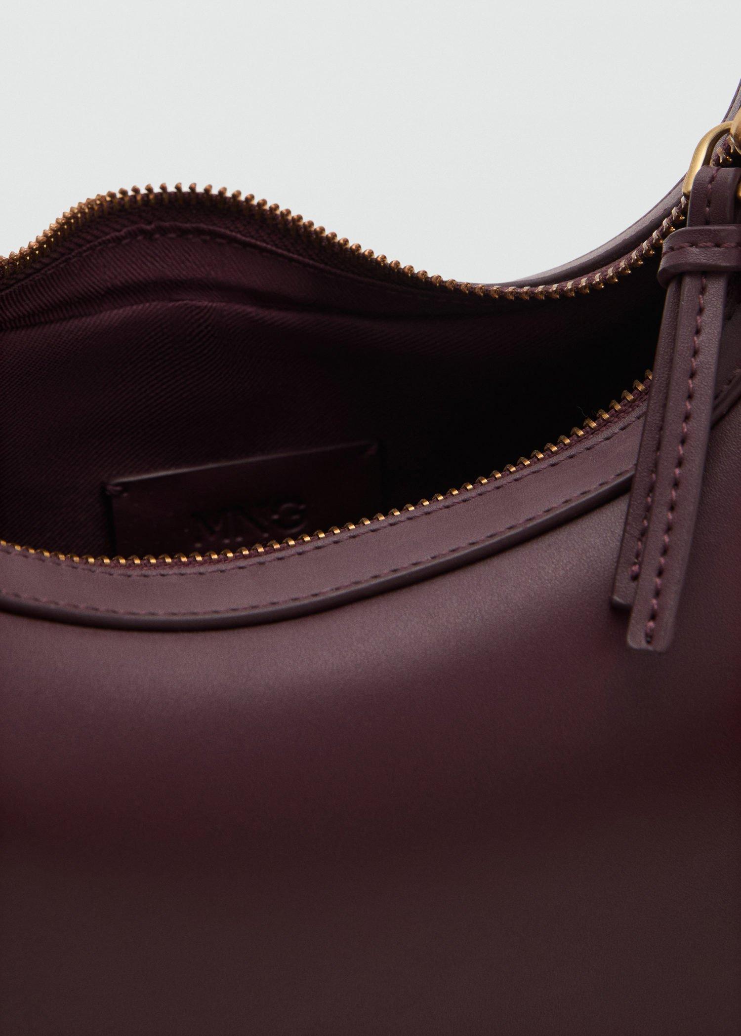 Burgundy Oval Shoulder Bag, Dark Red, large image number 3