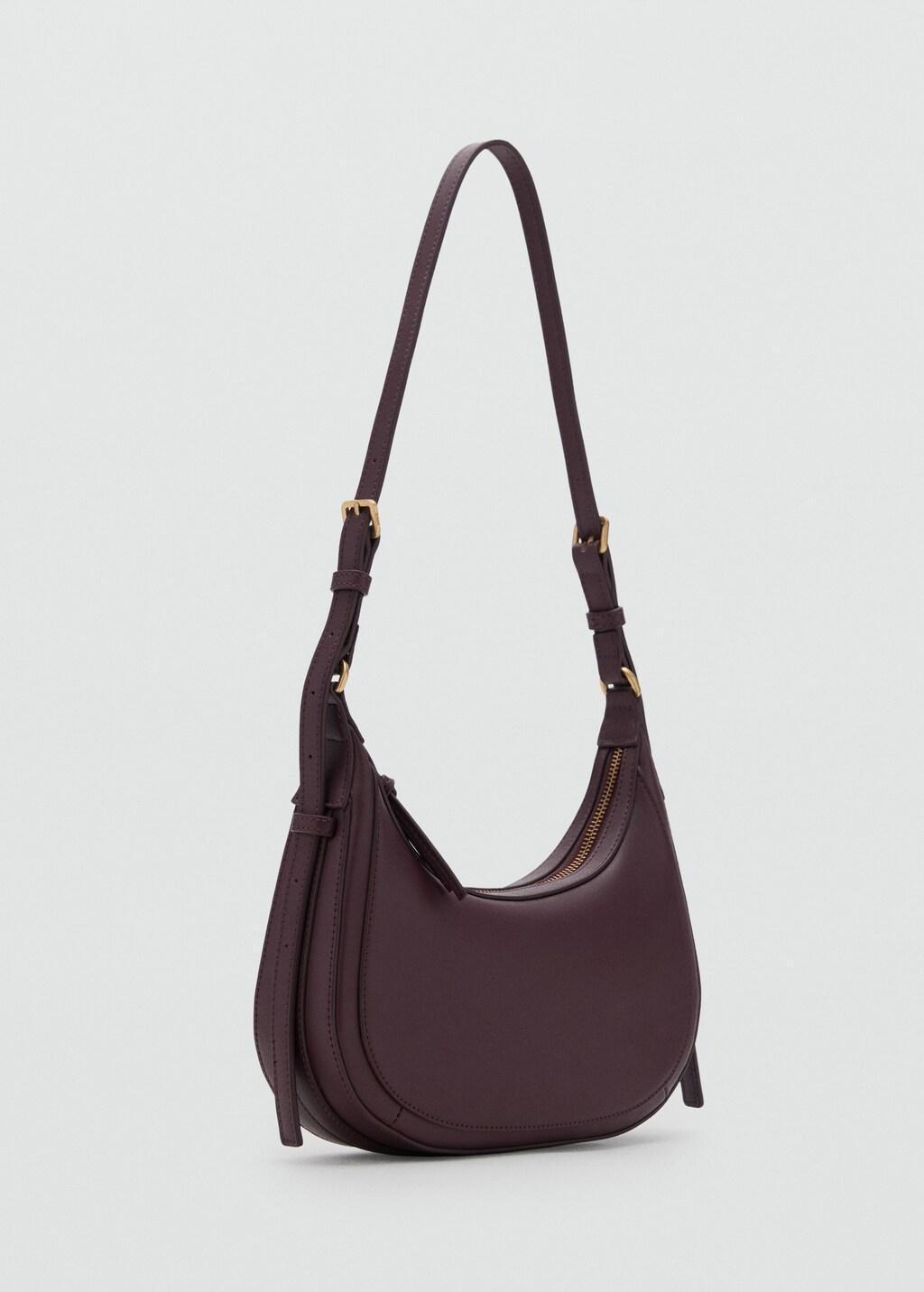 Burgundy Oval Shoulder Bag, Dark Red, large image number 5