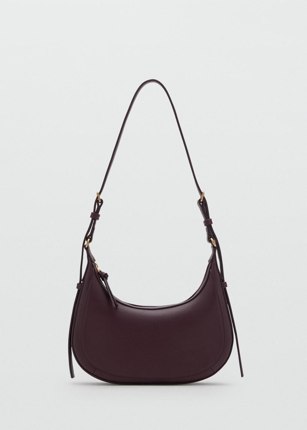 Burgundy Oval Shoulder Bag, Dark Red, large image number 7