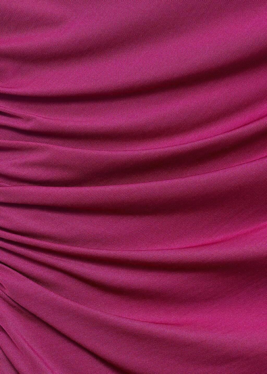 Pink Draped Strapless Dress, , large image number 4