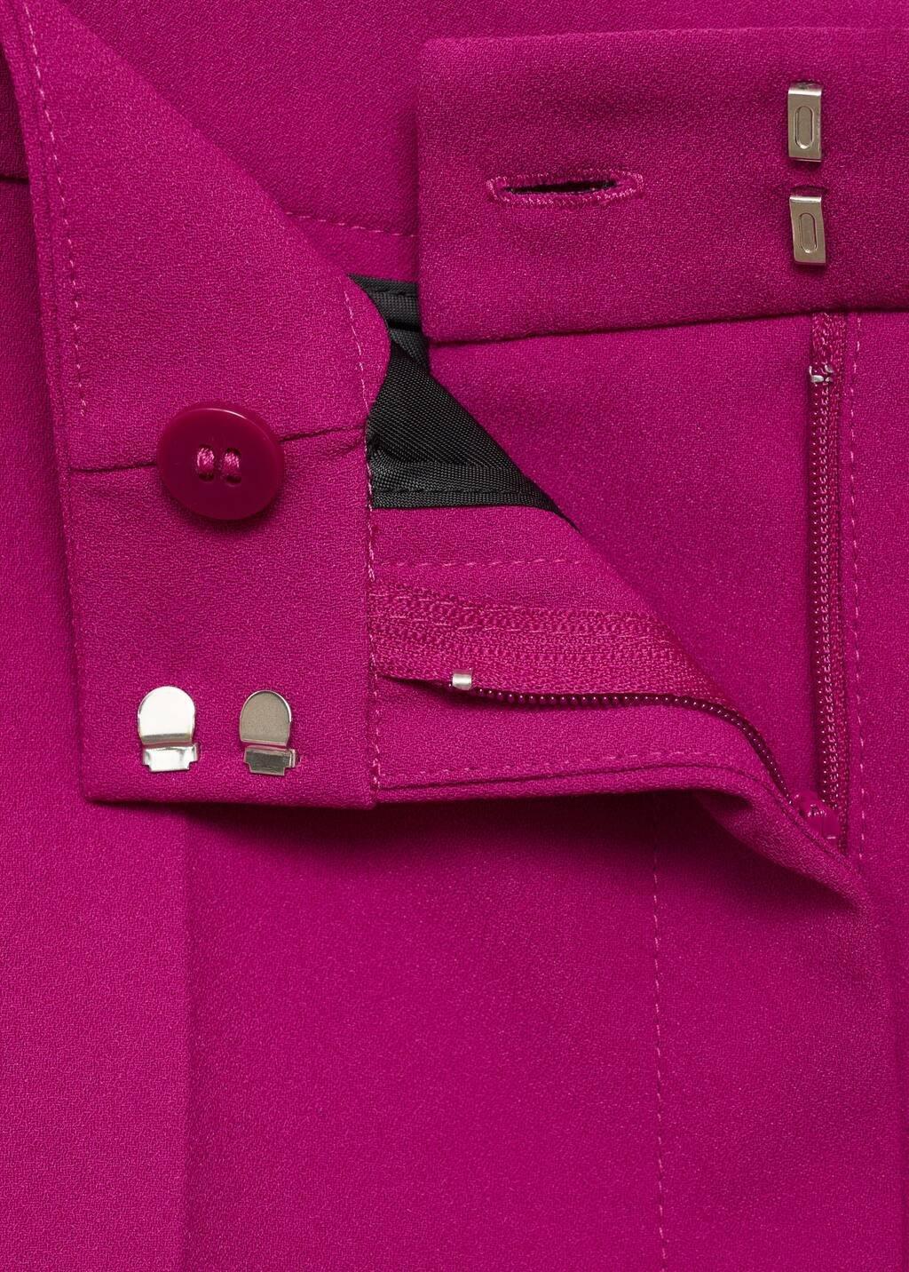 BRIGHT PINK Straight mid-rise shorts, Bright Pink, medium