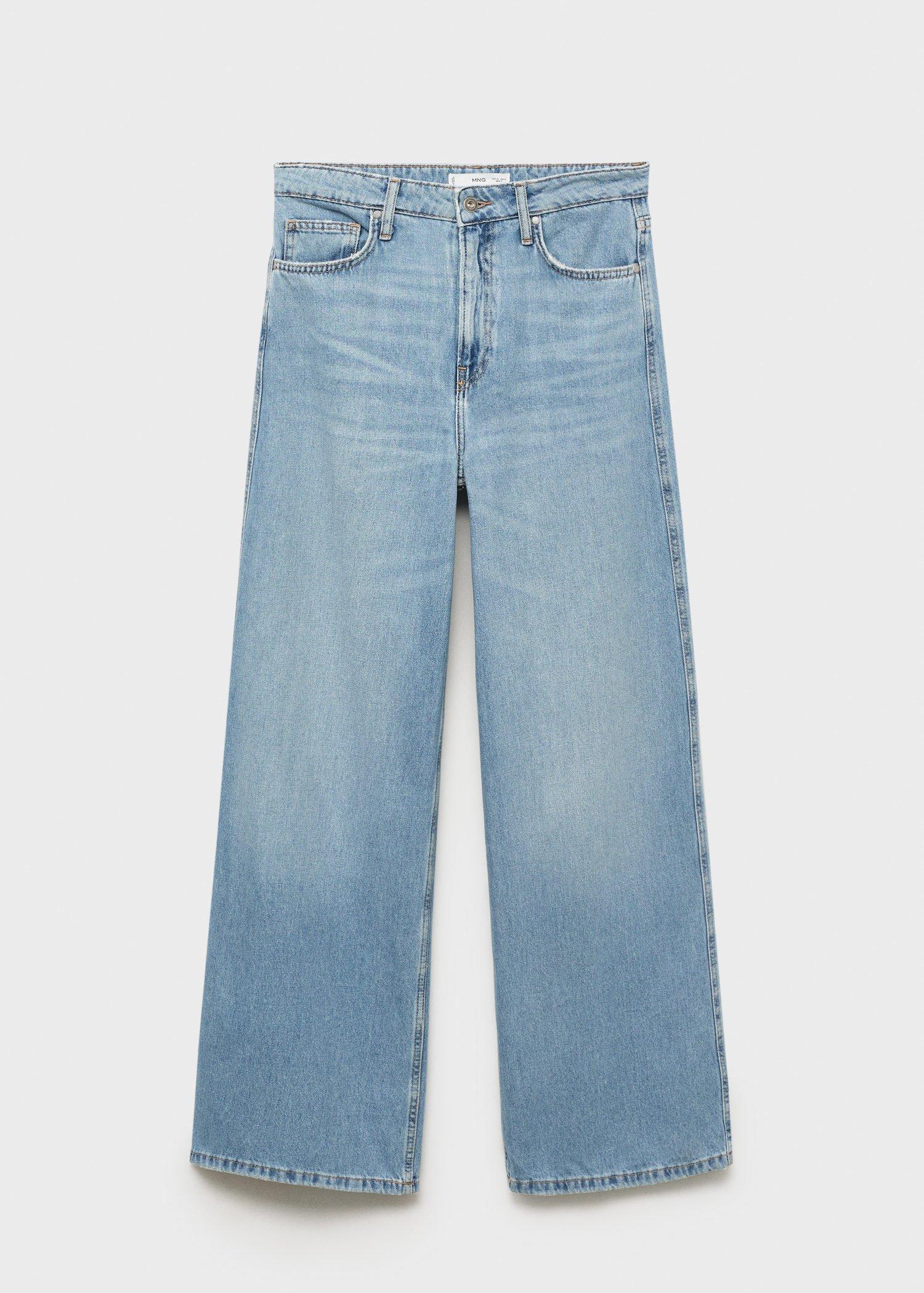 Blue High-Rise Wide leg Jeans, , large image number 7