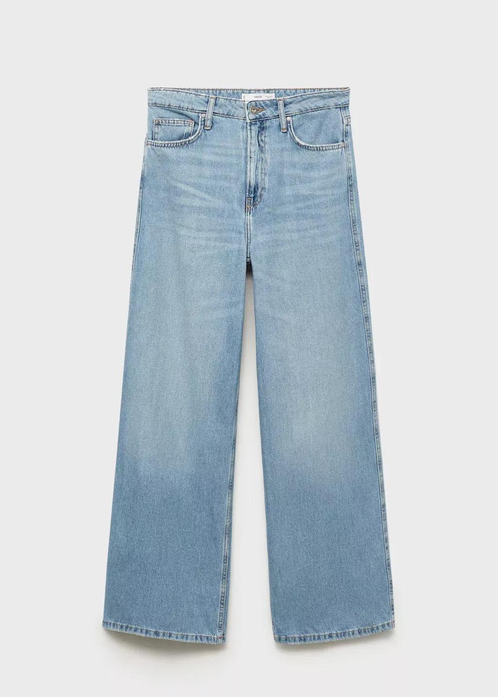 Blue High-Rise Wide leg Jeans, , large image number 7