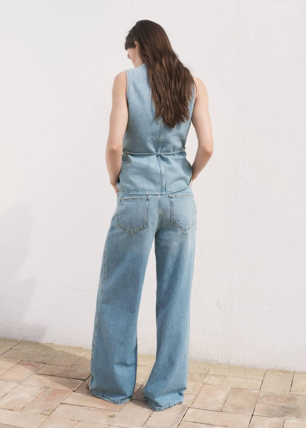 Blue High-Rise Wide leg Jeans, , large image number 14