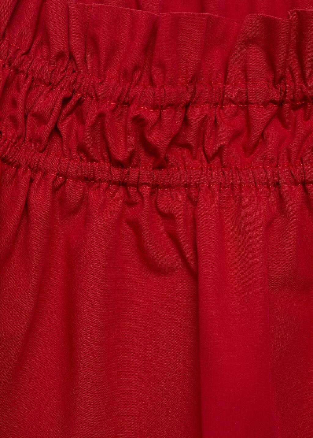 Red Strapless Top With Ruffle, , large image number 4