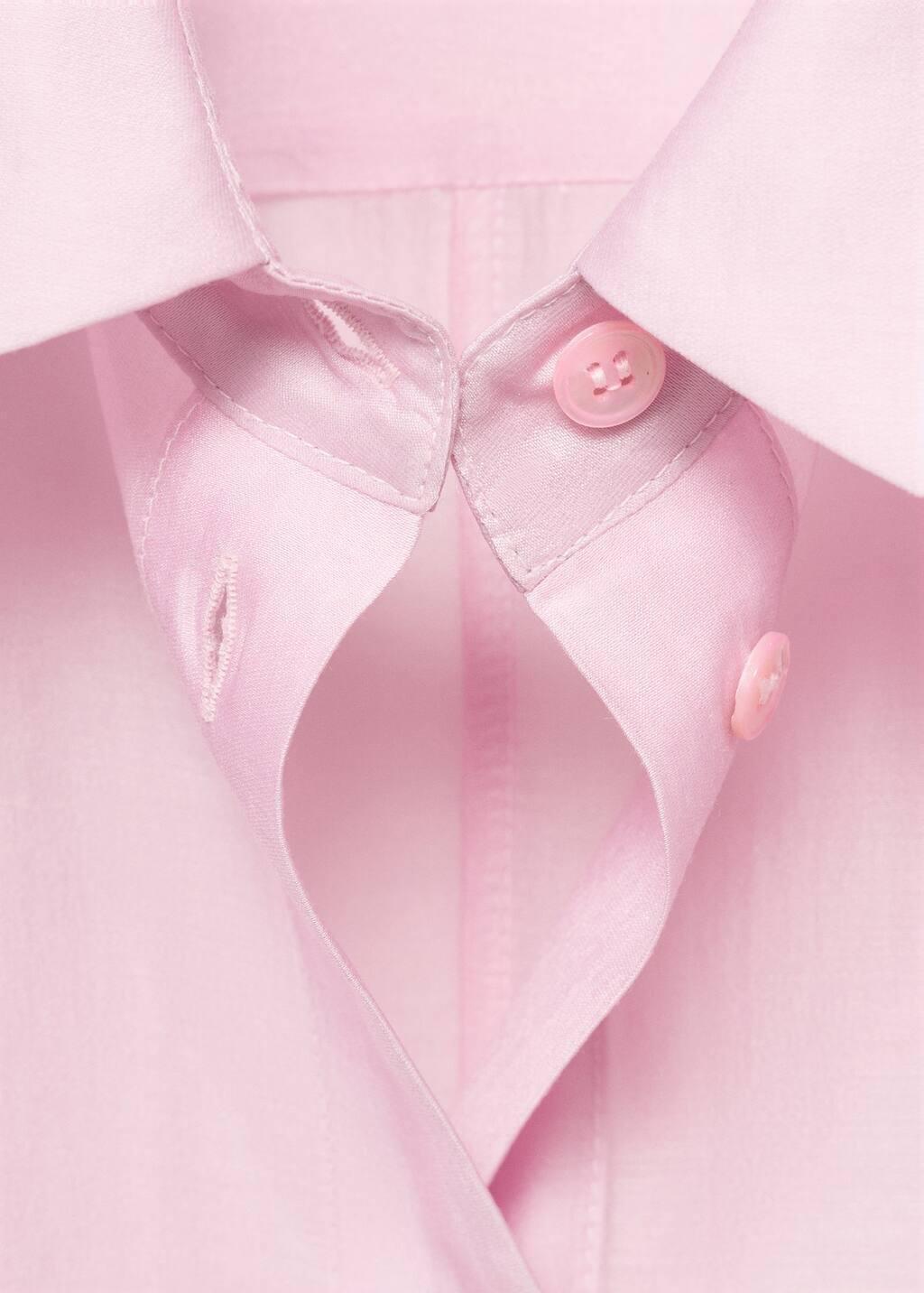 Pink Lyocell Shirt With Peak Finish, , large image number 4