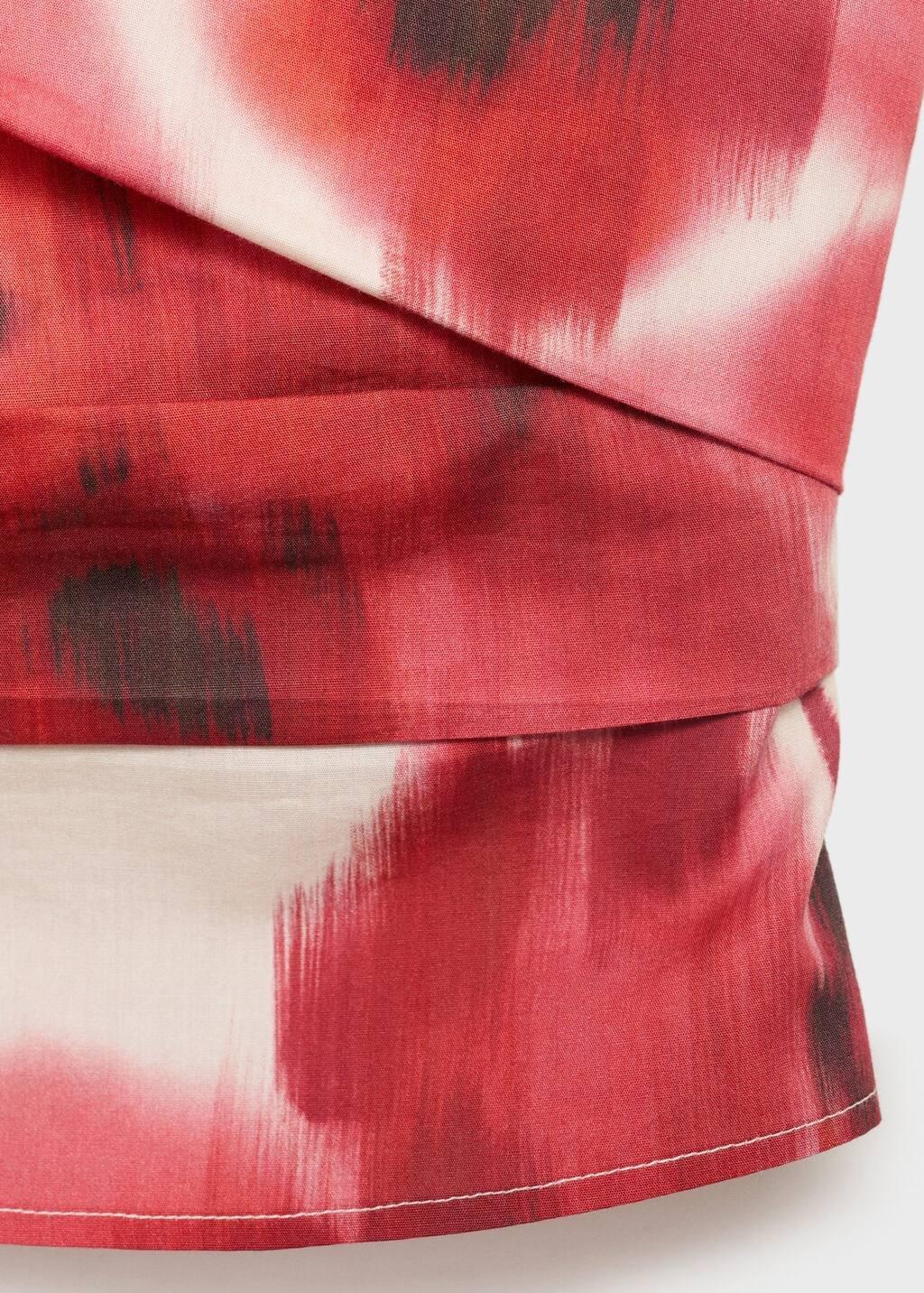 Red Floral Print Bandeau Top, , large image number 4