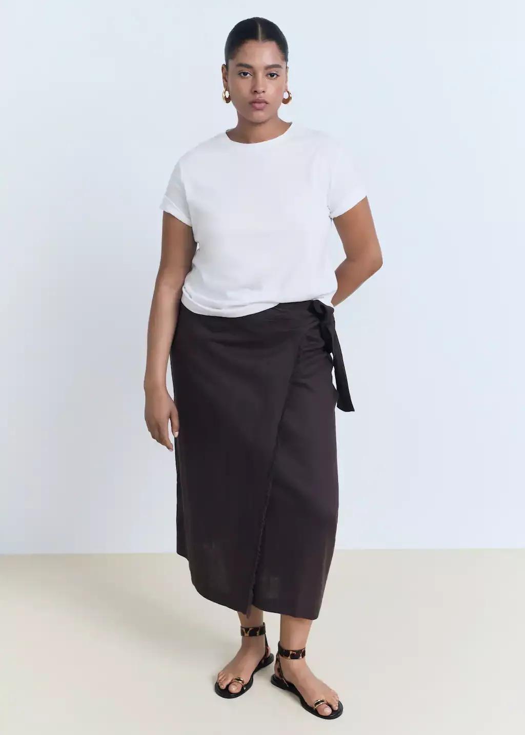 White Cotton Short-Sleeved T-Shirt, 0201_01, large image number 5