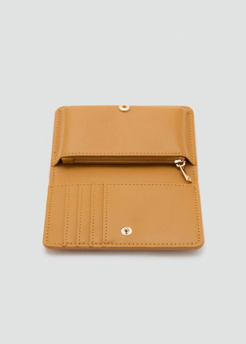 Yellow Wallet With Printed Logo And Flap, 0201_12, large image number 1
