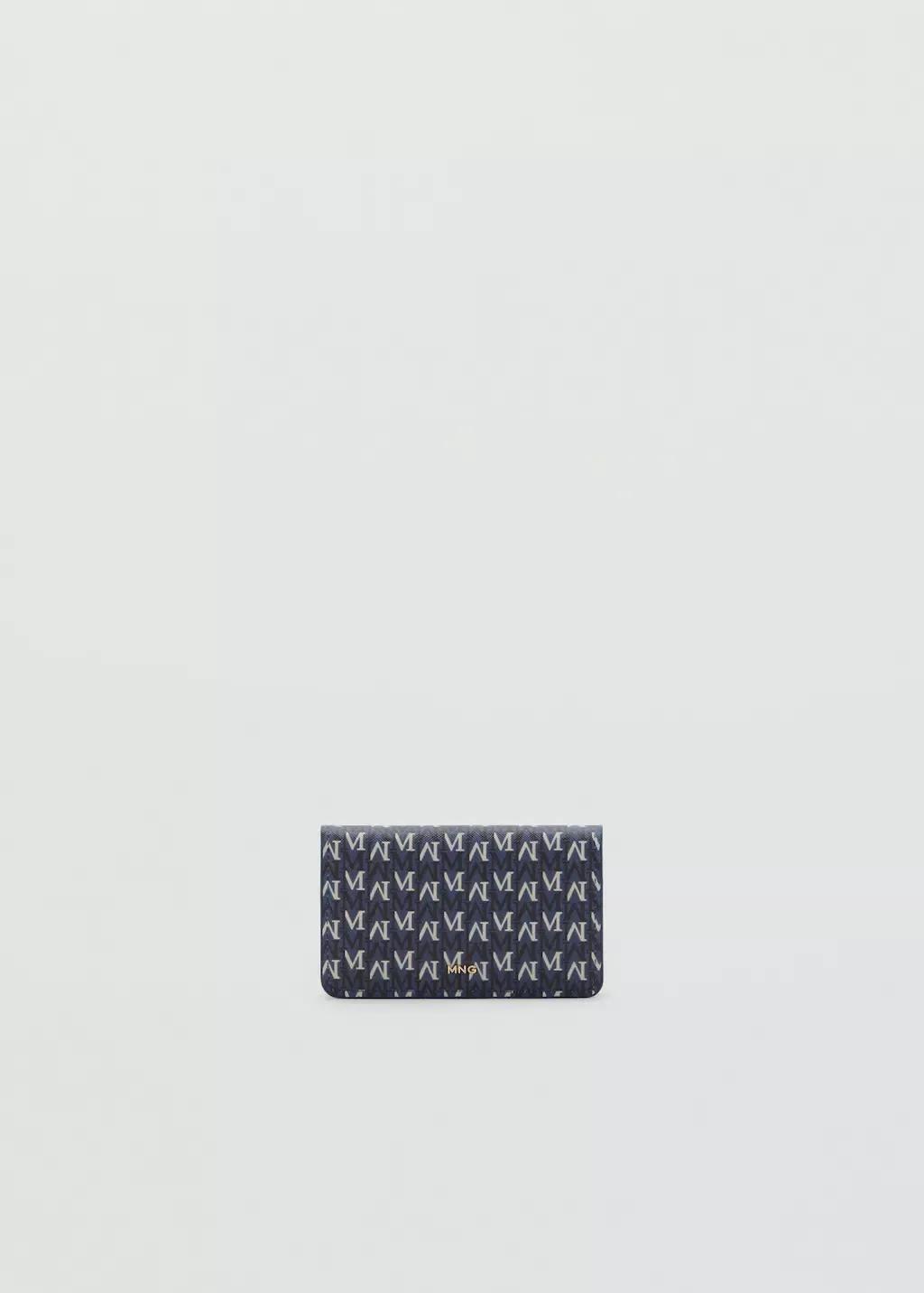Navy Wallet With Printed Logo And Flap, 0201_56, large image number 2