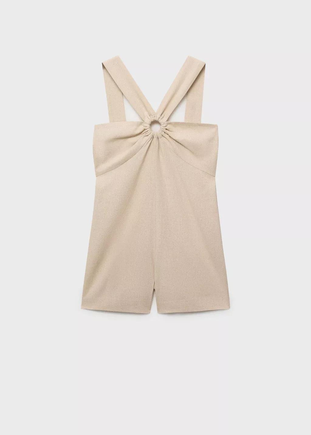 Brown Lt Pastellinen Jumpsuit With Hoop Detail, , large image number 0