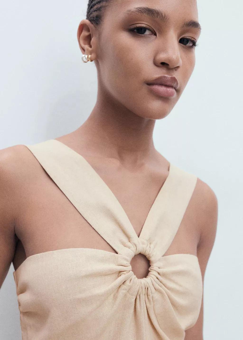 Brown Lt Pastellinen Jumpsuit With Hoop Detail, Light Pastel Brown, large image number 2