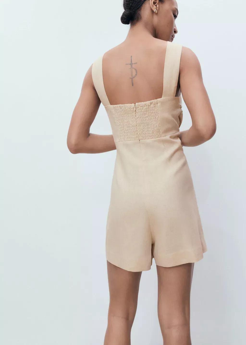 Brown Lt Pastellinen Jumpsuit With Hoop Detail, Light Pastel Brown, large image number 4